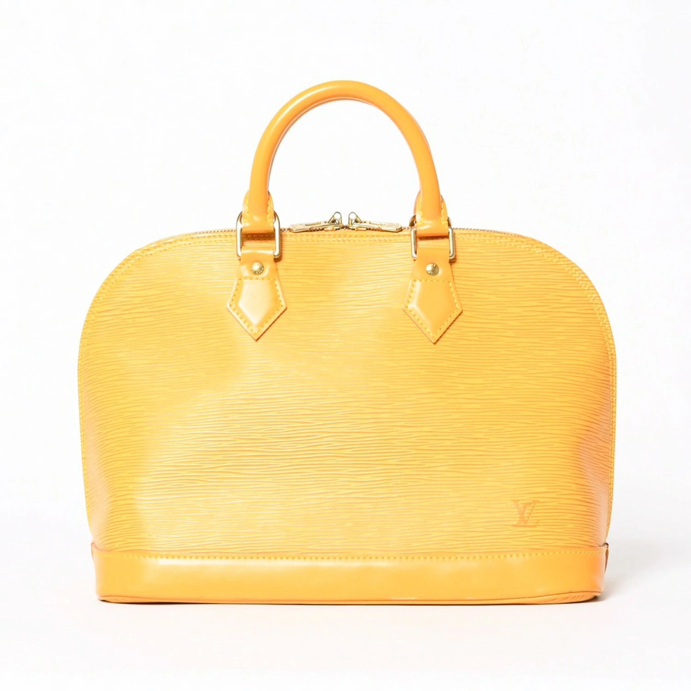 Louis Vuitton Alma Top Handle Bag Epi Leather Tassili Yellow